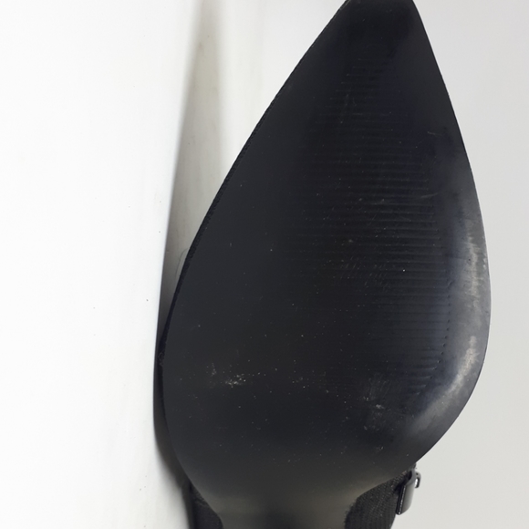 Shinny black stiletto pointy boots - Picture 4 of 7